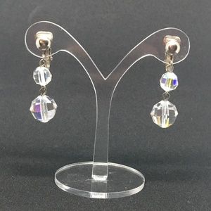 Never worn Bohemian Glass dangle earrings